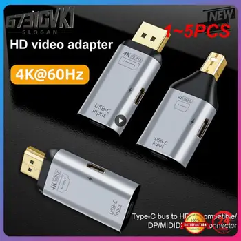 1~5VNT 4K USB C DP/HDMI suderinamus/Mini DP Konverteris Ype C 