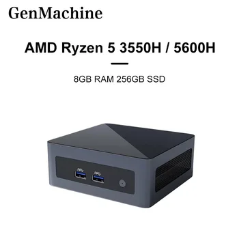 2023 GenMachine Naujas Mini KOMPIUTERIS AMD Ryzen 5 3550H 5600H CPU Palaikymas 