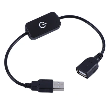 28cm Patvarus, USB Kabelis Su Jungikliu ON/OFF, Kabelio Pratęsimas Perjungti USB Lempa USB Ventiliatorius elektros Energijos Tiekimo Linijos Adapteris
