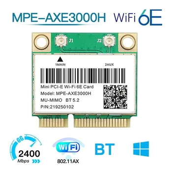 DLP-AXE3000H 5374Mbps Wifi 6E Belaidžio ryšio Kortelės AX210 Mini PCIE Wi-fi Kortele, Bluetooth 5.2 802.11 AX 2.4 G/5G/6Ghz Wlan Wi-fi Kortele