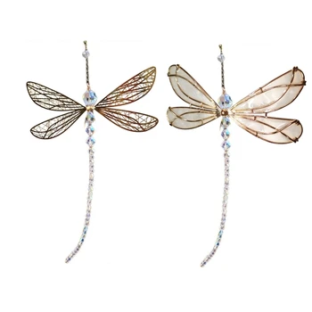 Elegantiškas Dragonfly Crystal Rainbow Maker Pakabukas Ornamentu Lauko Dekoras