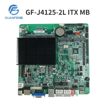 J4125 Mini-ITX Pramonės Plokštė Quad Core Keturių Siūlų TDP 10W 2LAN 1Gigabit Ethernet, WiFi LTE DDR4