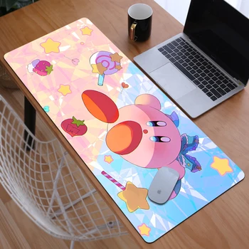Kirbys Anime Pelės Mygtukai Žaidimų Kilimėlis Žaidėjus Klaviatūra, Kilimėliai, Pagalvėlės Pratęstas Mause Kompiuterių Priedai Didelės Xxl Kawaii Gumos Mausepad