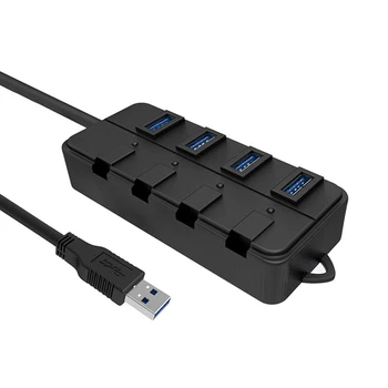 Nešiojamas Adapteris Universalus 3.0 Ryšio Apmokestinimo 4 Port USB Hub Greitai Perdavimo Reikmenys, Namų Biuro Stabilus Signalas