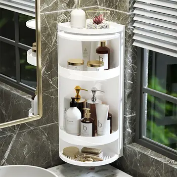Tualeto Vonios kambarys Stovo Daugiafunkcinis Kosmetikos Laikymo Lentynos Punch-nemokamai Multi-layer Trikampio Kampe Spintelę