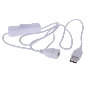 USB Baltas ilgiklis Su Jungikliu USB Vyras Į Autobusą USB Duomenų Pratęsimo Kabelis 1m Ilgio