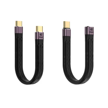 USB C Kabelis USB 4.0 Gen3 C Tipo Vyrai/Moterys su C Tipo Vyrų Greito Įkroviklio Kabelį