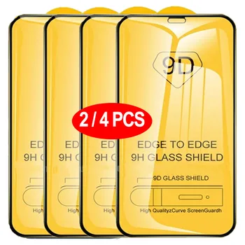2/4Pcs 9D Grūdintas Stiklas IPhone 14 13 11 12 Pro Max X XR XS Max 7 8 6 6S Plus SE 2020 2022 12 13 Mini Screen Protector Stiklo