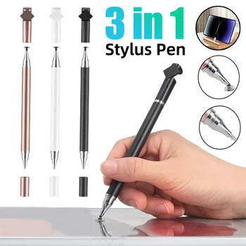 3in1 Daugiafunkcinis Stylus Pen Tušinukas Darbalaukio Telefono Laikiklis, Universalus Capacitive Ekrano Pieštukas už Mobilųjį Telefoną, Tabletės