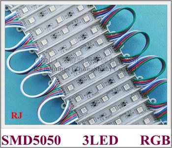 5050 LED modulis vandeniui SMD 5050 RGB LED apšvietimo modulis LED backlight kanalo laišką DC12V 0.72 W 3led/vnt Fedex nemokamas pristatymas