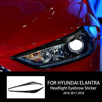 Automobilių Žibintų Antakius, Akies Voko Blakstienų Įklija, Hyundai Elantra 2016 2017 2018 Auto Eksterjero Reikmenys, Piano Black Gloss