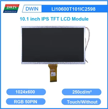 DWIN 10.1 Colių 250nit 1024x600 ILI615/ILI5120 Vairuotojo RGB 50PIN IPS TFT LCD Modulis, Oro Išlyginimo Varžinio Jutiklinis Ekranas