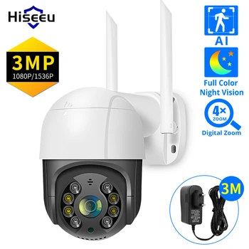 Hiseeu 1080P Wifi PTZ IP Kamera 5x Skaitmeninis Priartinimas AI Žmogaus Aptikimo Spalva Naktinio Matymo ONVIF Wireless CCTV Saugumo Užtikrinimo C