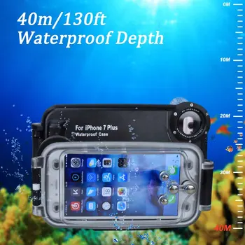 IPhone 6 6s 7 8 Plius Nardymo Atveju Profesionalus [40m/130ft] Banglentės, Snorkeling, Plaukimo Nuotraukų, Vaizdo Vandeniui atsparus dėklas