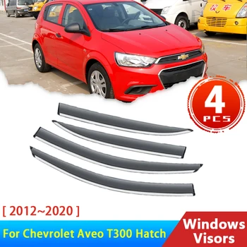 Kreiptuvai už Chevrolet Aveo Sonic T300 Liukas 2012 m. iki 2020 2015 Reikmenys, Automobilių Windowa Skydeliai Lietaus Antakių Apsaugai Raštas 2013