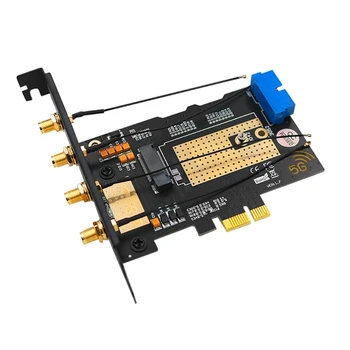 L43D .2 Wifi Modulis - į PCIE X1 / USB 3.0 Išplėtimo Plokštę 4 Antenos SIM Lizdas