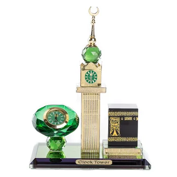 Musulmonų Kaaba Kristalų Keturių Pusių Laikrodis Dangaus Islamo Amatų Bokštas Haji Arabų Amatų Namų Dekoro