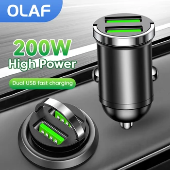 Olaf Mini Traukite Žiedas 200W Dvigubas USB Automobilinis Įkroviklis, Greito Įkrovimo Telefonas Įkroviklis Adapteris, Skirtas 