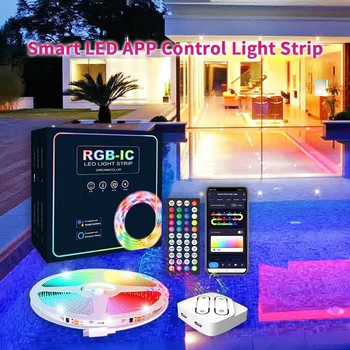RGBIC LED Smart Juostelės IP65 Vandeniui Juostelės Šviesos WIFI PROGRAMĖLĖ Balsas Kontrolės Muzikos Sinchronizavimo Šviesos Juosta Apdailos Lempos Dirbti Su Alexa