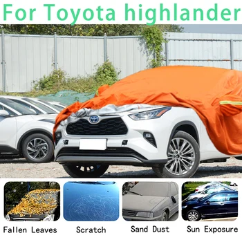 Toyota highlander Vandeniui automobilių dangčiai super apsauga nuo saulės, dulkių, Lietaus, Krušos automobilių prevencijos auto apsaugos
