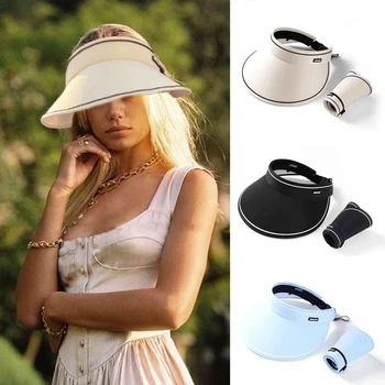 2023 Naujas Vasaros Saulė Moterų Skrybėlę Kraštų Dviračių Paplūdimio UV Apsauga Atidarykite Viršų Apsauga nuo Saulės, Skrybėlę Kietas ir Kvėpuojantis Sportiškas Stilius