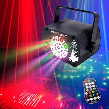 8 Skylę Lazerio Mini Diskoteka, DJ Šviesos diodų (LED UV Garso Scenos Apšvietimo Efektas KTV Vestuvių Kalėdų Atostogų Šalis Lempa USB Garso Aktyvuotas