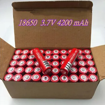 100% naujas originalus 18650 Įkraunama Baterija 18650 4200 mAh 3.7 V Įkrovimas LED Žibintų fakelas