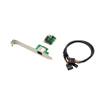 2.5 Gb Tinklo plokštė 2500Mbps Gigabit Ethernet Kortele Lan Adapteris 1 Port RJ45 Mini PCIe Tinklo Adapteris, skirtas KOMPIUTERIO Darbalaukį