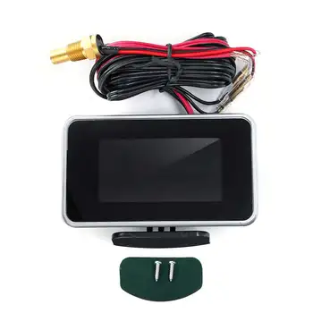 2in1 12V 24V LCD Automobilinis Skaitmeninis Displėjus Indikatorius Įtampos Slėgio Vandens Temp Matuoklis su Sirena Signalizacijos M10