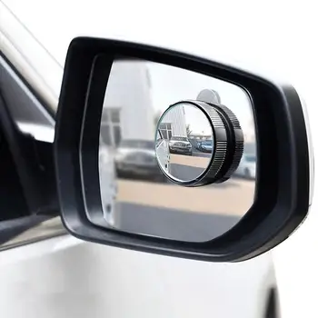 2vnt Reguliuojami Automobilių Turas aklojoje Veidrodžių HD Stiklo Plataus Kampo Pasukti Papildomas galinio vaizdo Veidrodis, Auto Priedai