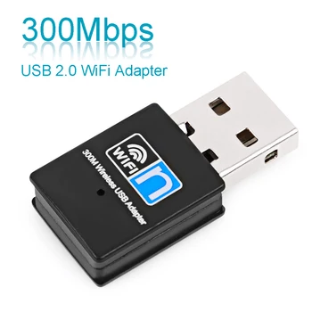 300Mbps, Belaidžio Tinklo Kortelė USB WiFi Adapterį 2.4 G, Wi Fi Adapteris WiFi LAN Korta WiFi USB2.0 Dongle Nešiojamas 