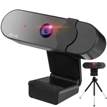 4K Webcam Laptopo Web Kamera Cam USB Internete su Mikrofonas su automatinio Fokusavimo funkcija 