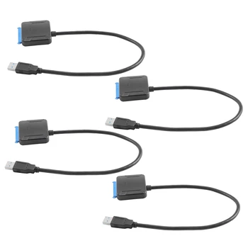 4X SATA Į USB 3.0 2.5/3.5 HDD SSD Kietųjų Diskų Keitiklio Kabelį Linijos Adapteris