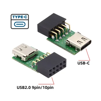 Chenyang Single/Dual Prievadai USB 3.1 C Tipo USB-C moterį, USB 3.0/2.0 9pin 19pin 20pin Antraštė Adapteris PCBA