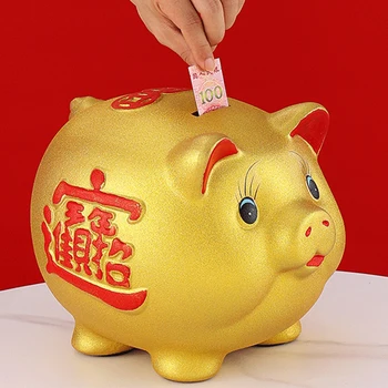 Keramikos Advanced Piggy Bank Kūrybos Šiuolaikinės Didelį Kinijos Piggy Bank Pasirengę Pinigų Prabangos Cofres Para Dinheiro Sode