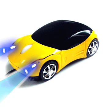 Kūrybos Laidinio Pelės 1000DPI Mini Automobilių Formos USB 3D Optinė Novatoriškų 2 Žibintai Žaidimų Pelės PC Nešiojamas Kompiuteris