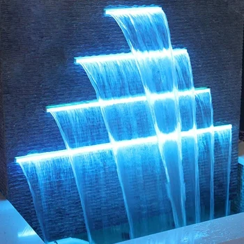 Lauko Dekoratyvinės Sienų Kabo Fontanas Spillway AC 12V LED Apšvietimas Dirbtinis Baseinas, Krioklys, Vien Kaskados Nusileidimas