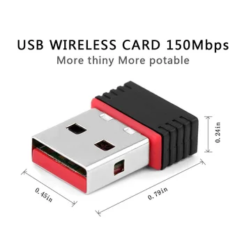 Mini USB Wifi Adapteris 802.11 n Ilgo Nuotolio 150Mbps USB Wireless Dongle Imtuvą Tinklo plokštė Išorinis 