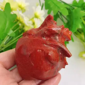 Natūralių Mineralinių Kristalų Red Jasper Ranka Raižyti Širdies Namų Puošybai Helovinas Apdailos Rekvizitai
