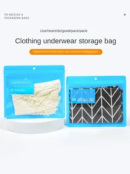 Spalvos vyriški ir moteriški apatiniai, maudymosi glaudės bendrųjų pakavimo maišelis savarankiškai sandarinimo plastiko skaidrus užtrauktukas drabužių maišas
