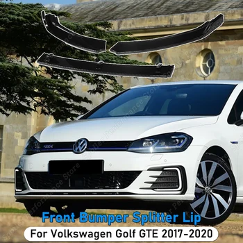 Volkswagen Golf GTE 3Pcs Gloss Black Automobilių Priekiniai Splitter Bamperis Lūpų Spoileris, Difuzorius 2017 2018 2019 2020 ABS Kūno Kit Paieška