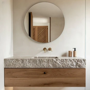 Vonios spintelės, vonios sienelės, praustuvas, akmens plokštė, integruota baseino, individualų nusiplauti rankas ir veidą baseinas derinys.