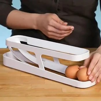 Šaldytuvas kiaušinių riedėjimo stalčiuko kiaušinių dozatorius
